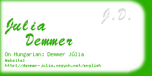 julia demmer business card