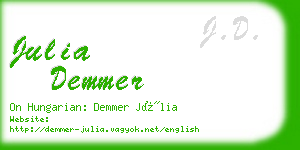 julia demmer business card